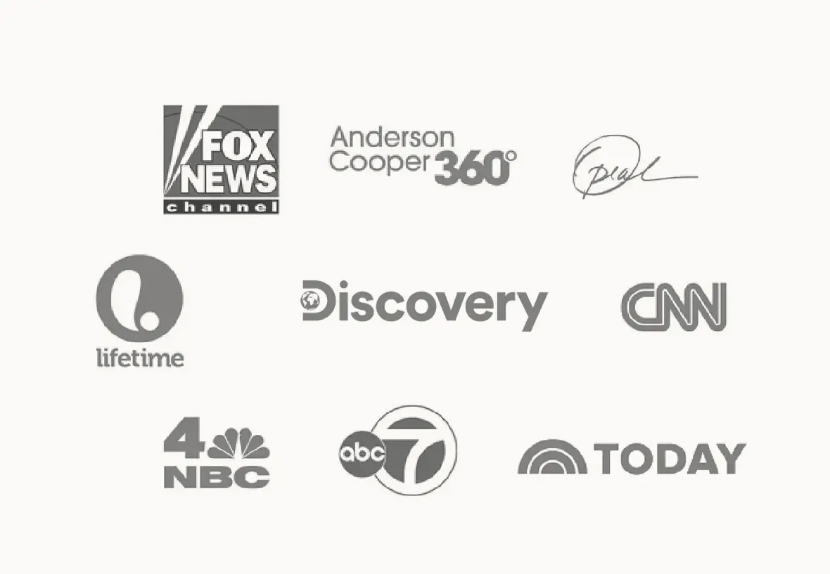 As seen on Oprah, Fox News, Anderson Cooper 360, CNN, ABC 7, Lifetime, NBC 4, TODAY